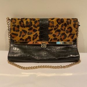 Leopard C Wonder handbag leather with gold chain